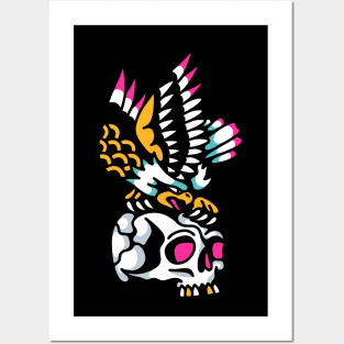 Skull eagle Posters and Art